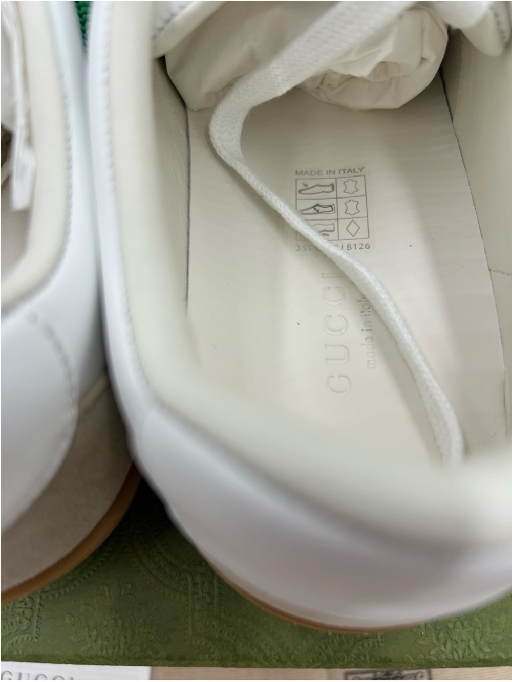 Women’s Gucci G 74 web striped suede/leather sneakers size 37 made in Italy - Picture 7 of 10